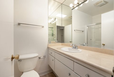 Bathroom with White Cabinets